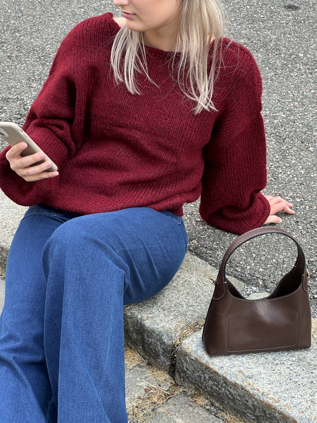 JDYDINEA Pullover - Burgunder